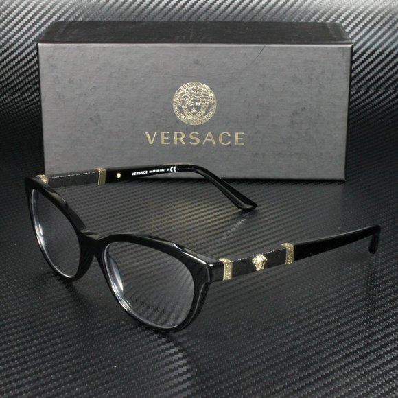 SALE! Versace 54mm Black Women's Eyeglasses